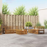 vidaXL Utomhussoffset 6 pcs Naturfärg