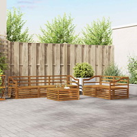 vidaXL Utomhussoffset 6 pcs Naturfärg