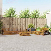 vidaXL Utomhussoffset 8 pcs Naturfärg Massivt Akaciaträ