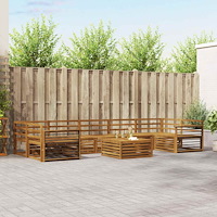 vidaXL Utomhussoffset 8 pcs Naturfärg