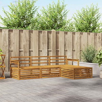 vidaXL Utomhussoffset 4 pcs Naturfärg Massivt Akaciaträ