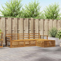 vidaXL Utomhussoffset 4 pcs Naturfärg