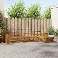 vidaXL Utomhussoffset 5 pcs Naturfärg