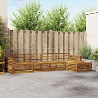 vidaXL Utomhussoffset 5 pcs Naturfärg