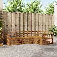 vidaXL Utomhussoffset 4 pcs Naturfärg