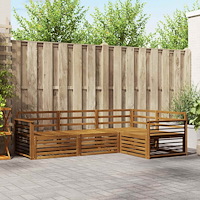 vidaXL Utomhussoffset 4 pcs Naturfärg