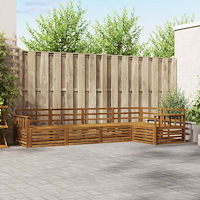 vidaXL Utomhussoffset 5 pcs Naturfärg Massivt Akaciaträ