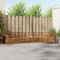 vidaXL Utomhussoffset 5 pcs Naturfärg Massivt Akaciaträ