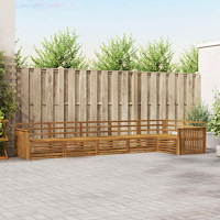 vidaXL Utomhussoffset 6 pcs Naturfärg Massivt Akaciaträ