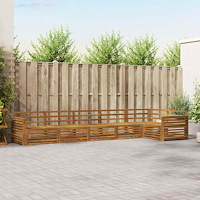 vidaXL Utomhussoffset 6 pcs Naturfärg Massivt Akaciaträ