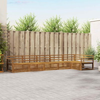 vidaXL Utomhussoffset 6 pcs Naturfärg Massivt Akaciaträ