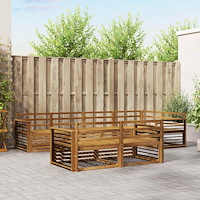 vidaXL Utomhussoffset 7 pcs Naturfärg