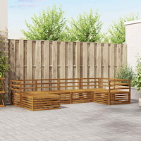 vidaXL Utomhussoffset 6 pcs Naturfärg Massivt Akaciaträ