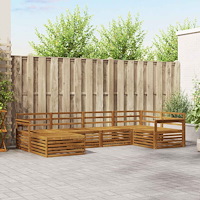 vidaXL Utomhussoffset 6 pcs Naturfärg