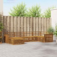 vidaXL Utomhussoffset 6 pcs Naturfärg Massivt Akaciaträ