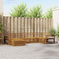 vidaXL Utomhussoffset 6 pcs Naturfärg