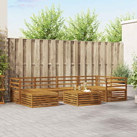 vidaXL Utomhussoffset 7 pcs Naturfärg