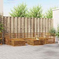 vidaXL Utomhussoffset 7 pcs Naturfärg