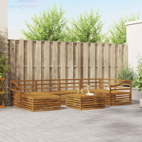 vidaXL Utomhussoffset 7 pcs Naturfärg