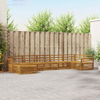 vidaXL Soffgrupper 7 pcs Naturfärg Massivt Akaciaträ