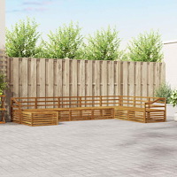 vidaXL Soffgrupper 8 pcs Naturfärg Massivt Akaciaträ