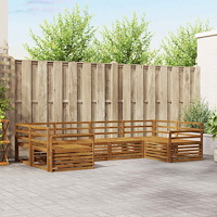 vidaXL Soffgrupper 6 pcs Naturfärg Massivt Akaciaträ
