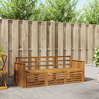 vidaXL Soffgrupper 3 pcs Naturfärg Massivt Akaciaträ