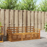 vidaXL Soffgrupper 3 pcs Naturfärg Massivt Akaciaträ