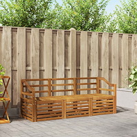 vidaXL Soffgrupper 3 pcs Naturfärg Massivt Akaciaträ