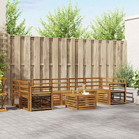 vidaXL Soffgrupper Naturfärg Massivt Akaciaträ