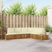 vidaXL Soffgrupper med kudde 6 Stycke Naturlig och Grädde