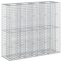 vidaXL Gabion upphöjd säng 2 pcs Silver 170 x 50 x 150 cm