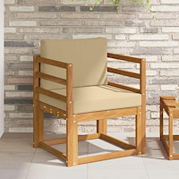 vidaXL Utomhussoffset Massivt akaciaträ och polyester