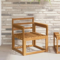 vidaXL Utomhussoffset Massivt Akaciaträ Naturfärg