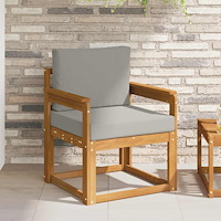 vidaXL Utomhussoffset Massivt akaciaträ och polyester Naturlig