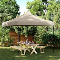 vidaXL Partytält Taupe 292 x 292 x 315 cm Oxford Tyg
