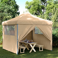 vidaXL Partytält Beige 292 x 292 x 315 cm Oxford Tyg