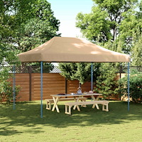 vidaXL Partytält Beige 279 x 410 x 315 cm Oxford Tyg