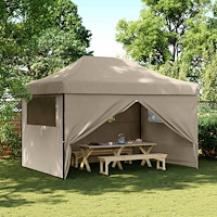 vidaXL Partytält Taupe 279 x 410 x 315 cm Oxford Tyg