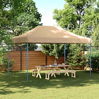 vidaXL Partytält Beige 292 x 440 x 315 cm Oxford Tyg