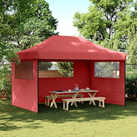 vidaXL Partytält Vinröd 292 x 440 x 315 cm Oxford Tyg