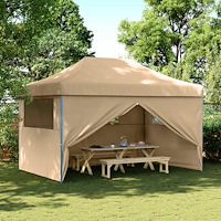 vidaXL Partytält Beige 292 x 440 x 315 cm Oxford Tyg