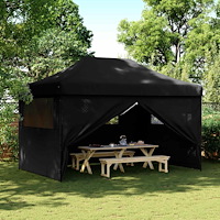 vidaXL Partytält Svart 292 x 440 x 315 cm Oxford Tyg