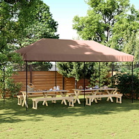 vidaXL Partytält Brun 292 x 580 x 315 cm Oxford Tyg