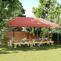 vidaXL Partytält Terracotta 292 x 580 x 315 cm Oxford Tyg