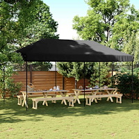 vidaXL Partytält Svart 292 x 580 x 315 cm Oxford Tyg