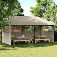 vidaXL Partytält Taupe 292 x 580 x 315 cm Oxford Tyg