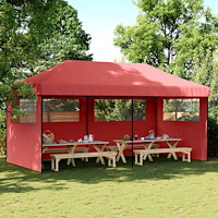 vidaXL Partytält Vinröd 292 x 580 x 315 cm Oxford Tyg