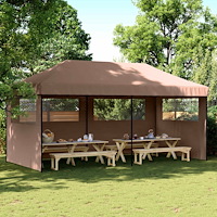 vidaXL Partytält Brun 292 x 580 x 315 cm Oxford Tyg