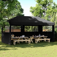 vidaXL Partytält Svart 292 x 580 x 315 cm Oxford Tyg